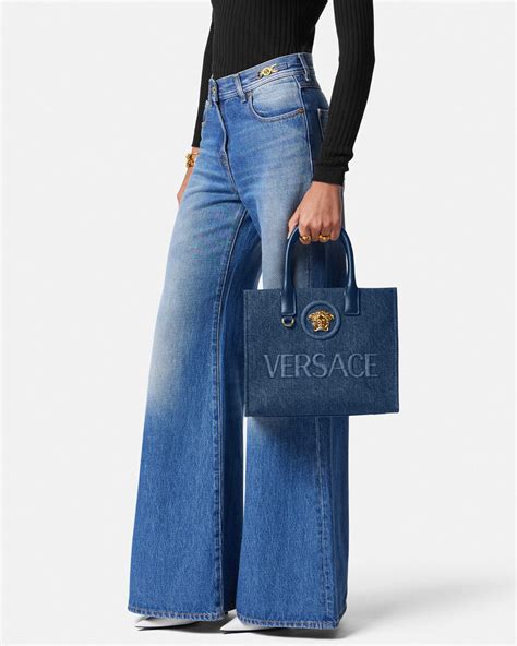 versace mini tote bag|versace denim tote.